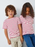 Armor Lux Kids' Short Sleeve Stripe T-Shirt, Red