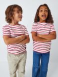 Armor Lux Kids' Short Sleeve Stripe T-Shirt, Red