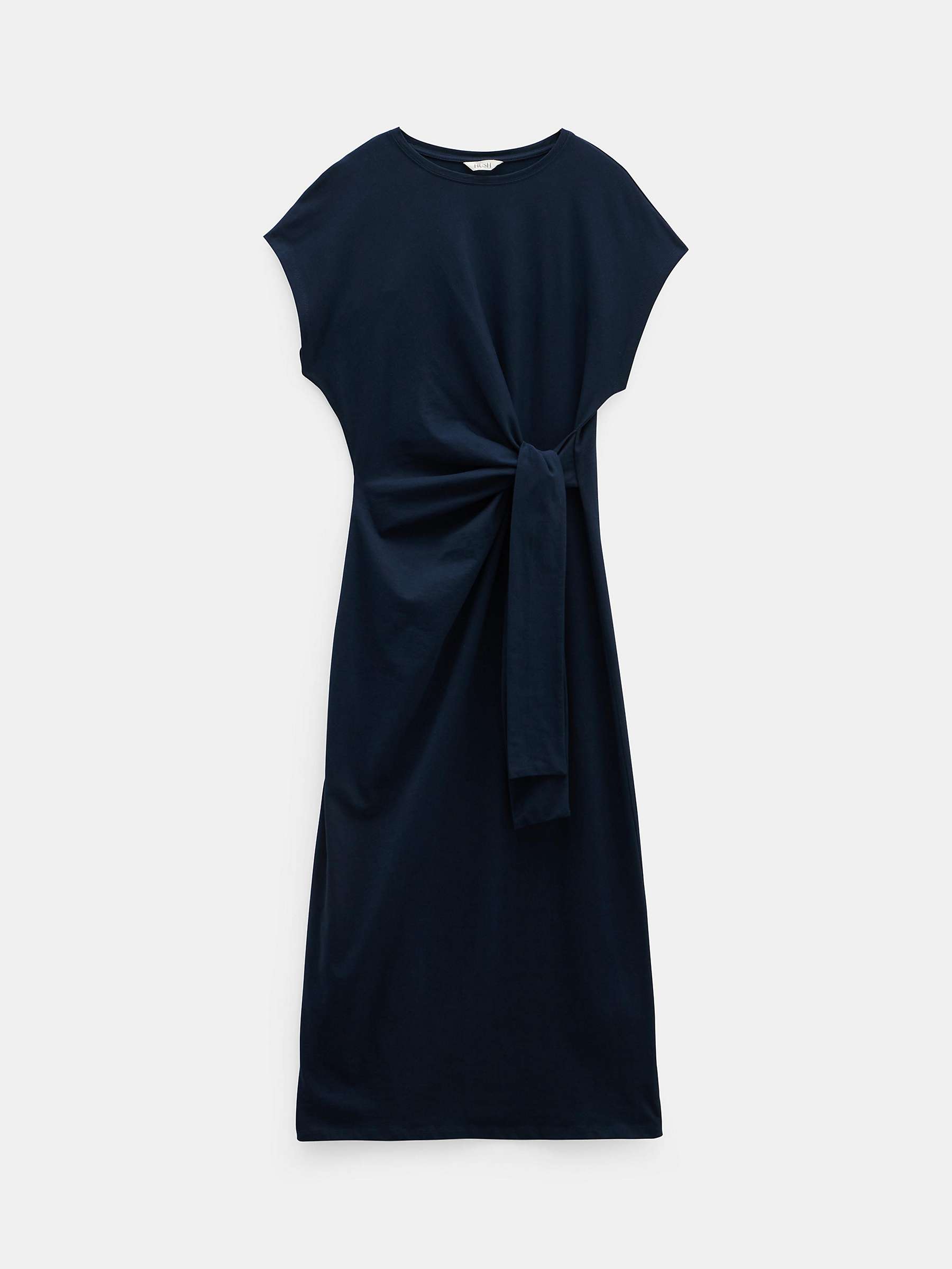 Buy HUSH Trinny Midi Cotton Jersey Dress, Midnight Navy Online at johnlewis.com