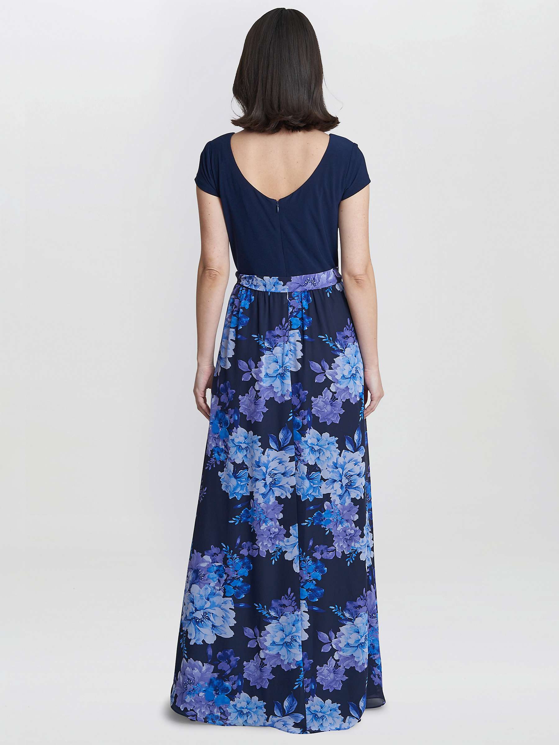 Buy Gina Bacconi Carmen Printed Maxi With Tie Belt, Navy/Multi Online at johnlewis.com