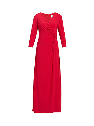 Gina Bacconi Celine Jersey Wrap Maxi Dress, Red