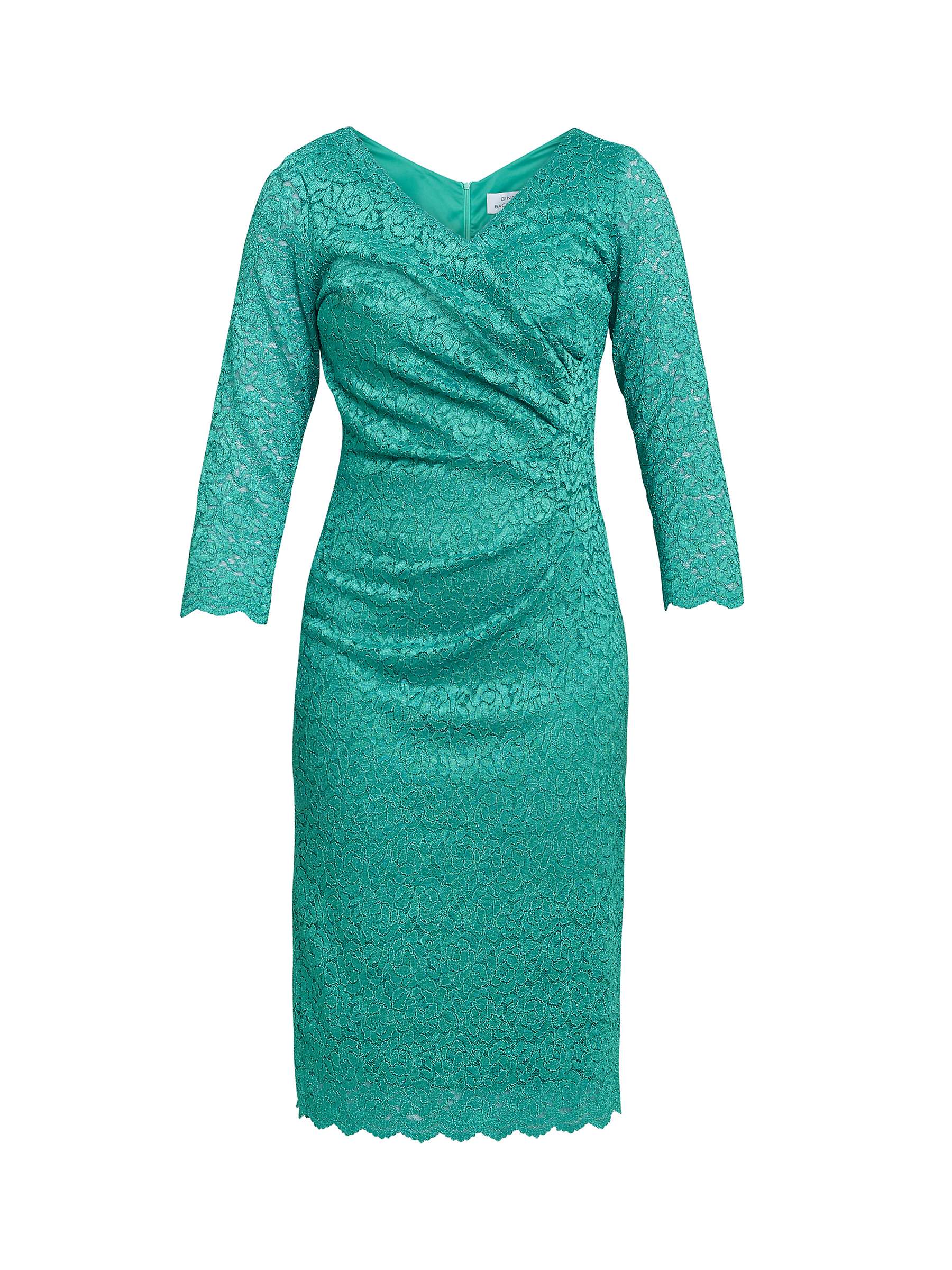 Buy Gina Bacconi Melody Lace Wrap Dress,  Jade Online at johnlewis.com