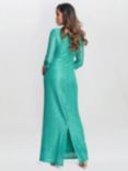 Gina Bacconi Fearne Lace Wrap Maxi Dress, Jade