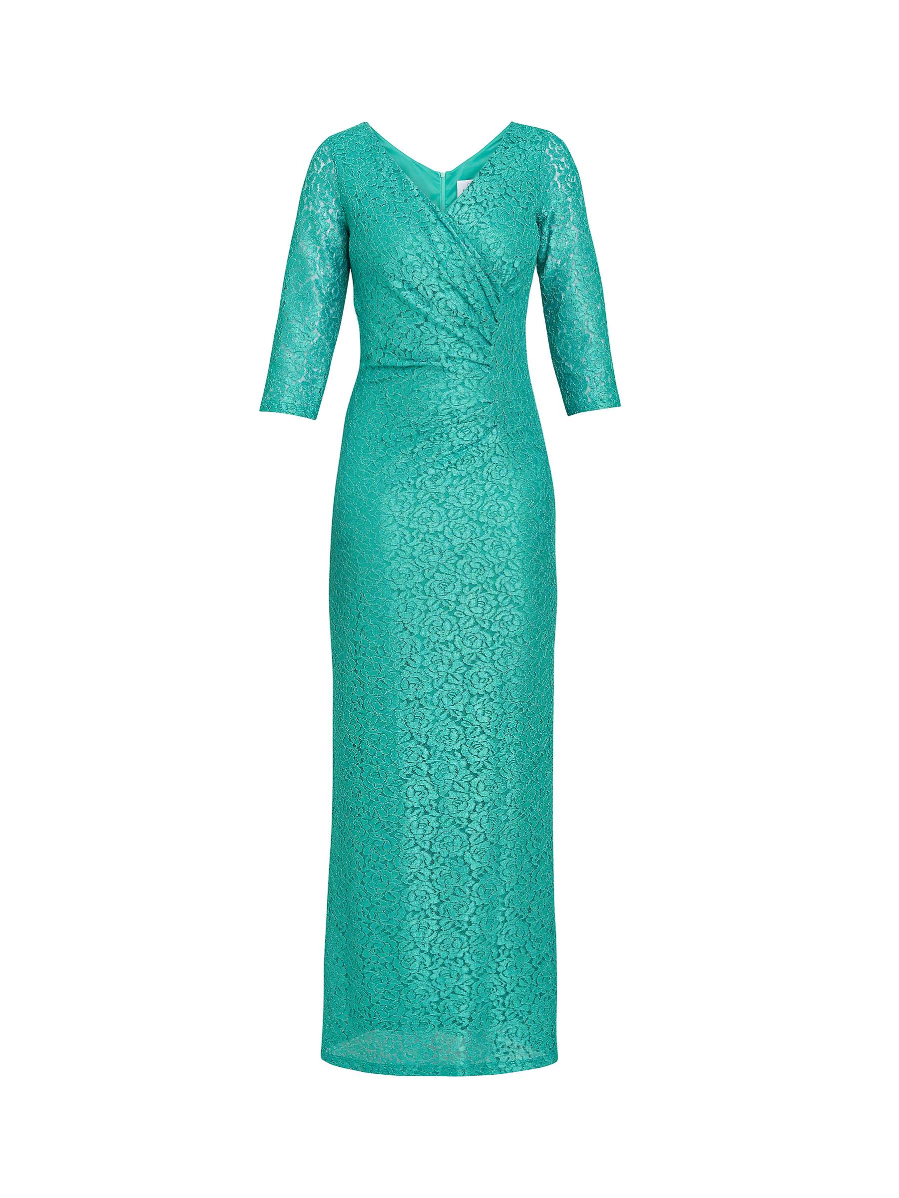 Buy Gina Bacconi Fearne Lace Wrap Maxi Dress, Jade Online at johnlewis.com