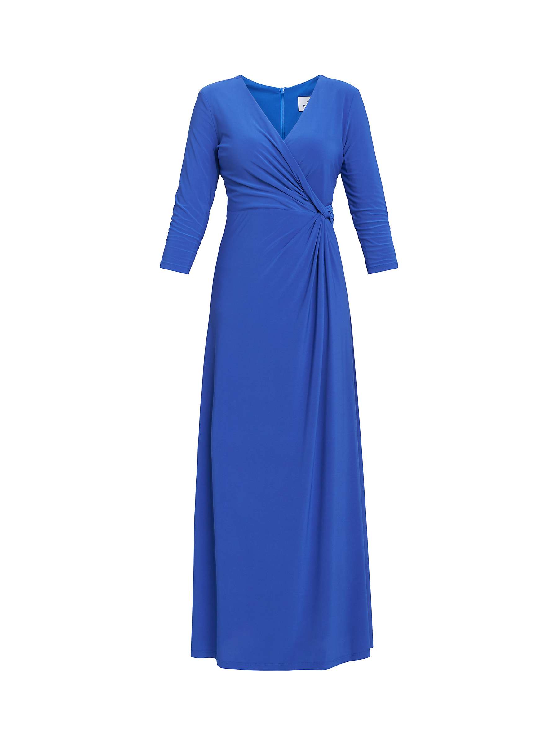 Buy Gina Bacconi Twist Detail A-Line Maxi Jersey Dress, Cobalt Online at johnlewis.com