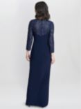 Gina Bacconi Isla Maxi Dress With Twist Front, Navy