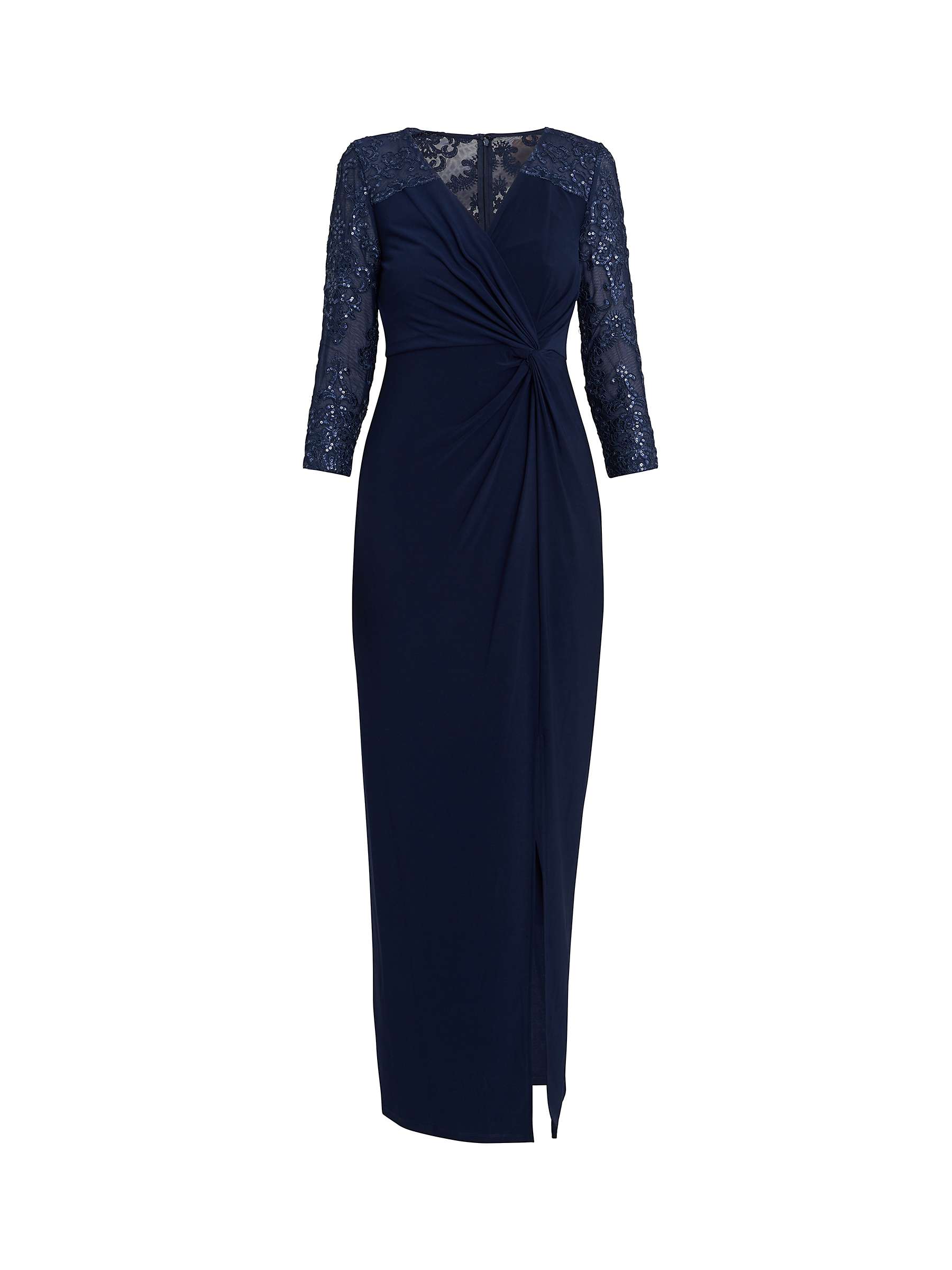 Buy Gina Bacconi Isla Maxi Dress With Twist Front, Navy Online at johnlewis.com