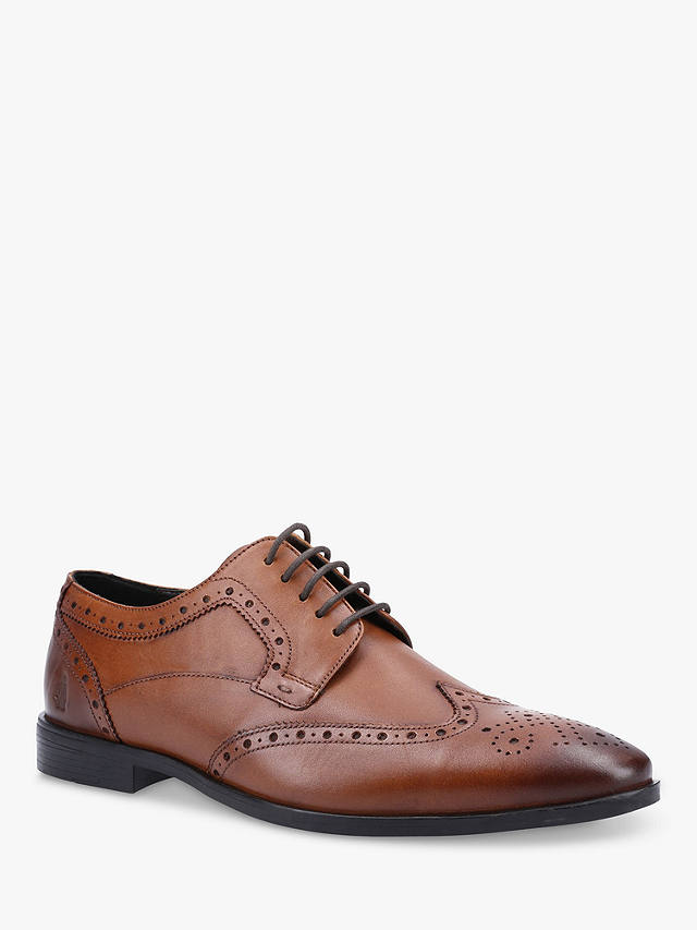 Hush Puppies Elliot Brogue Leather Shoes, Tan