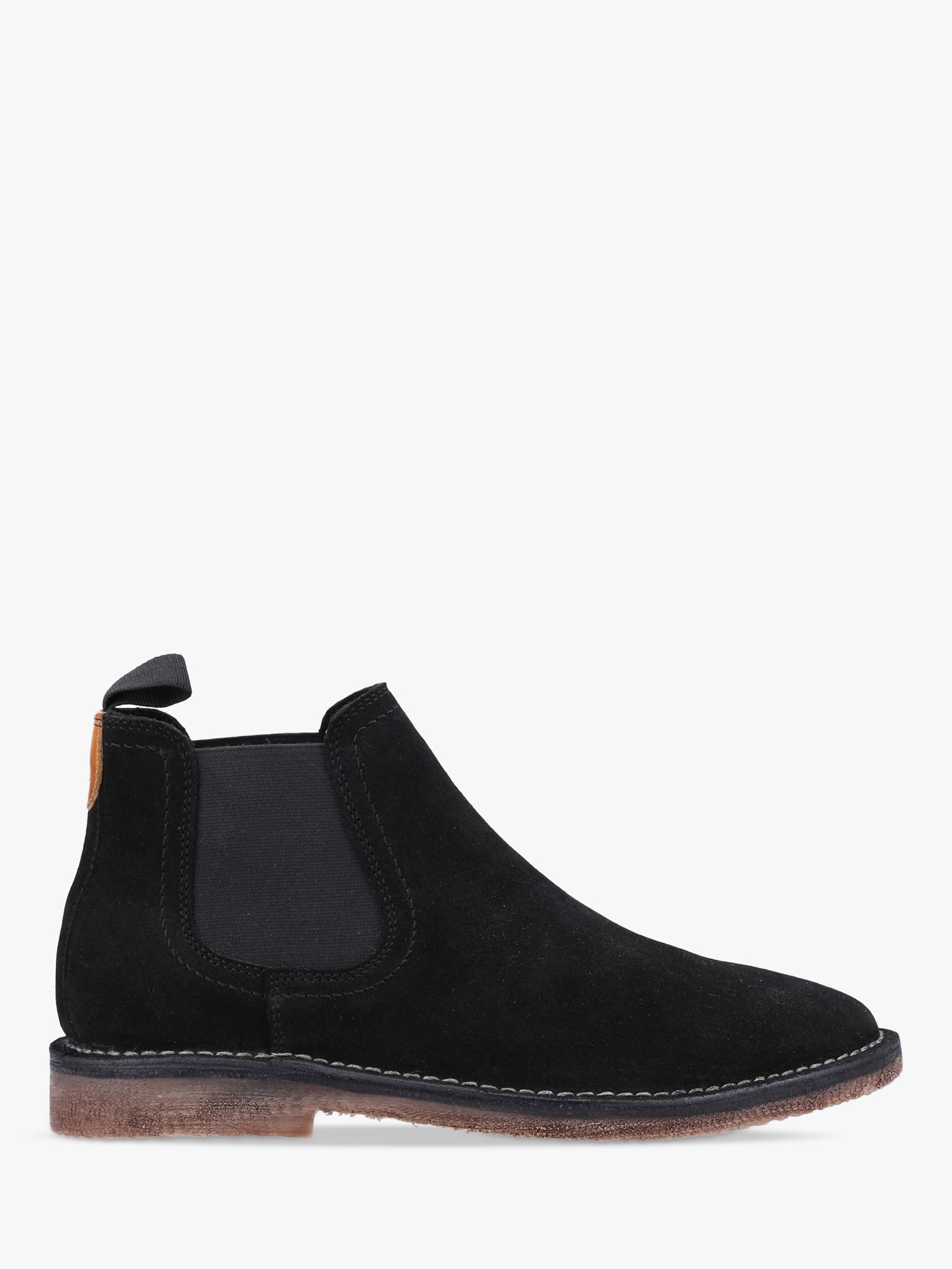 Hush Puppies Shaun Leather Chelsea Boots, Black at John Lewis & Partners