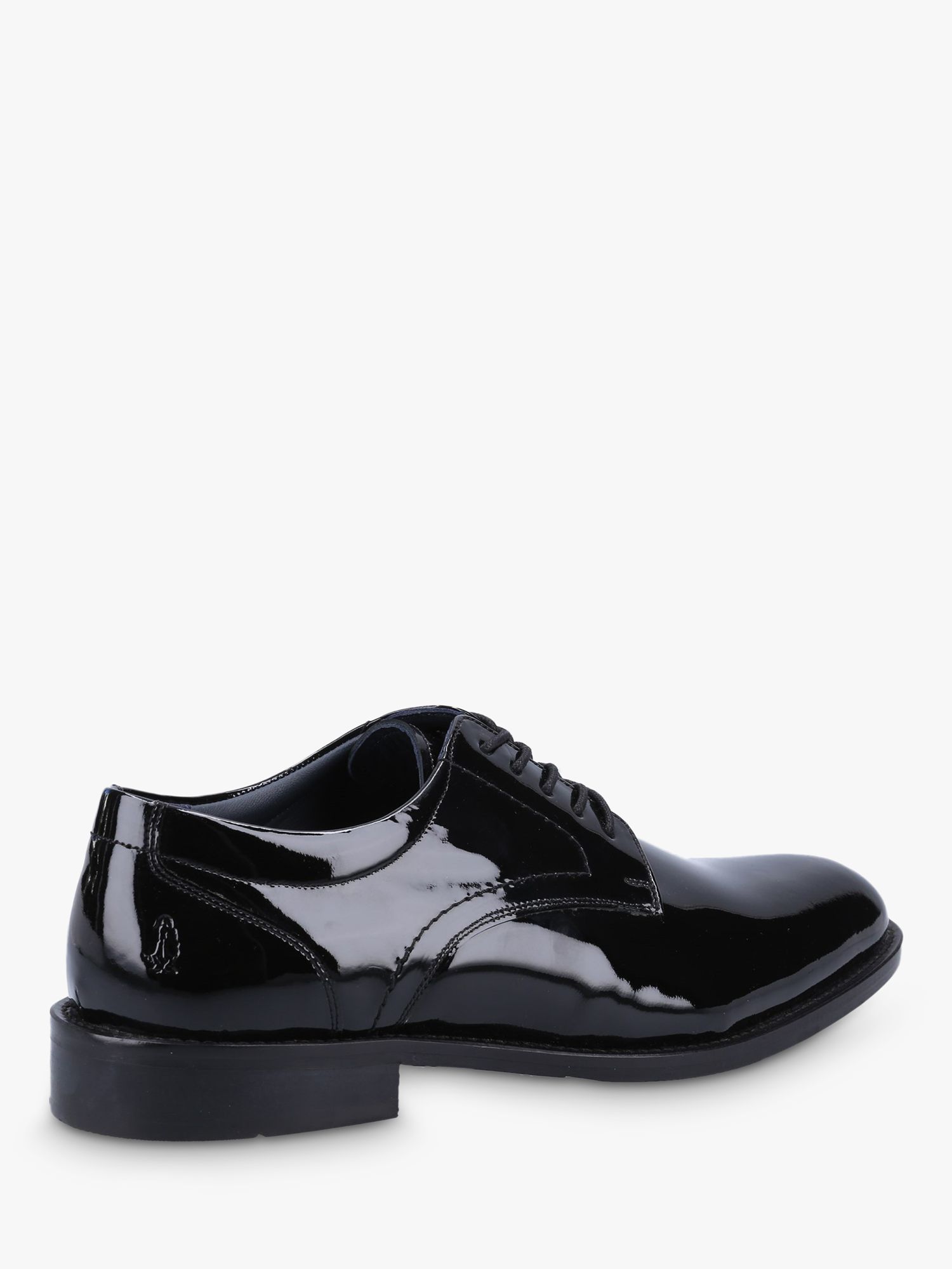 Hush Puppies Damien Patent Leather Lace Up Brogues, Black at John Lewis ...