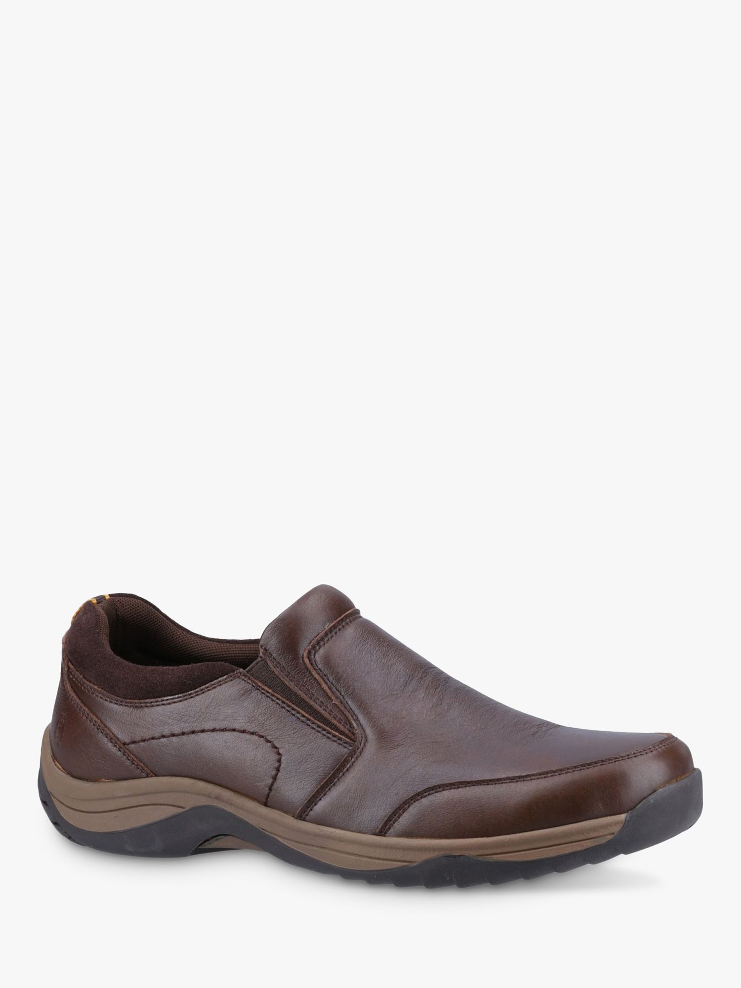 Hush Puppies Donald Leather Shoes, Coffee, 6