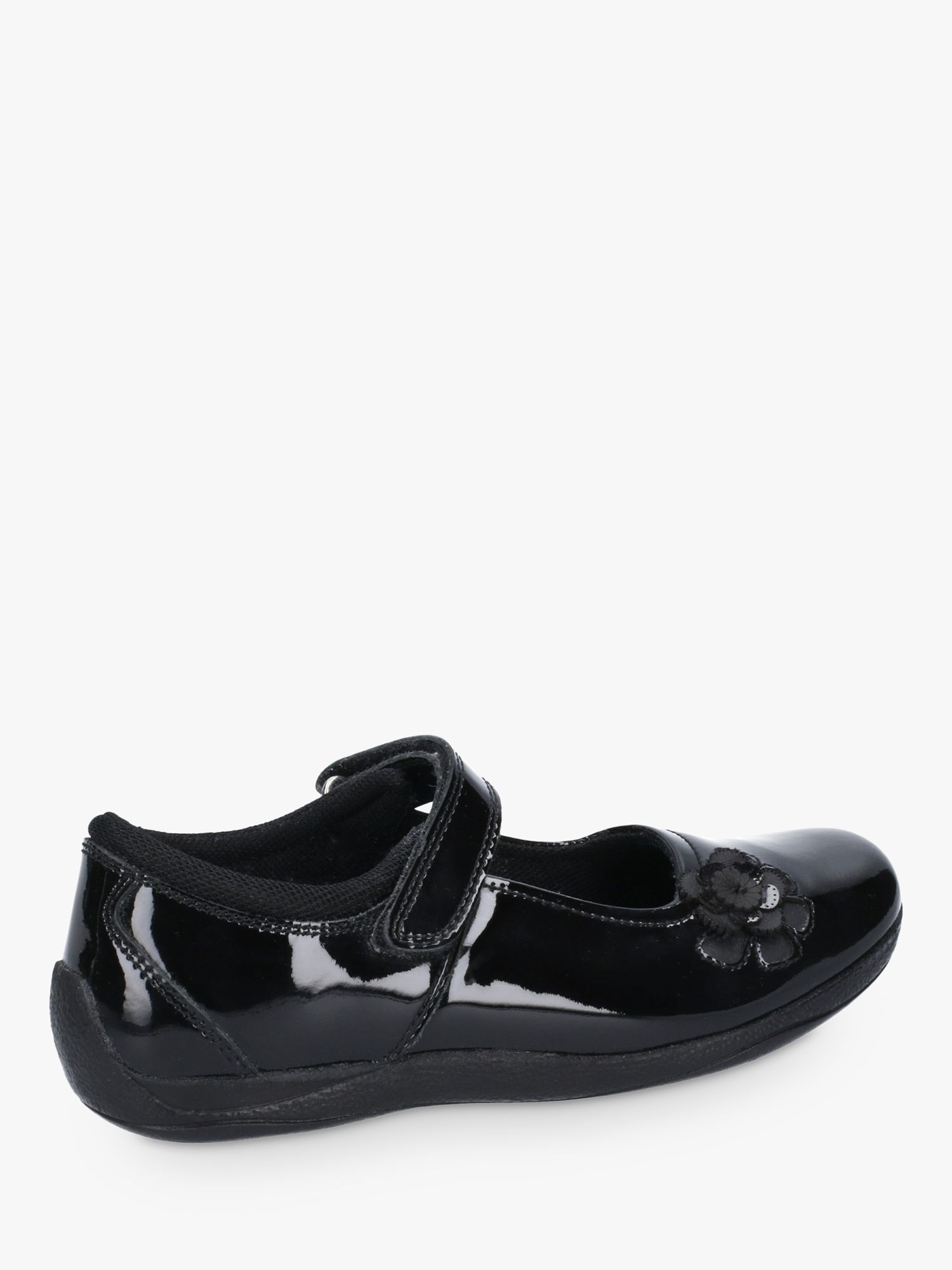 Hush Puppies Kids' Jessica Junior Patent Leather School Shoes, Black, 13.5 Jnr
