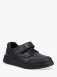 Hush Puppies Kids' Rowan Leather Riptape School Shoes, Black