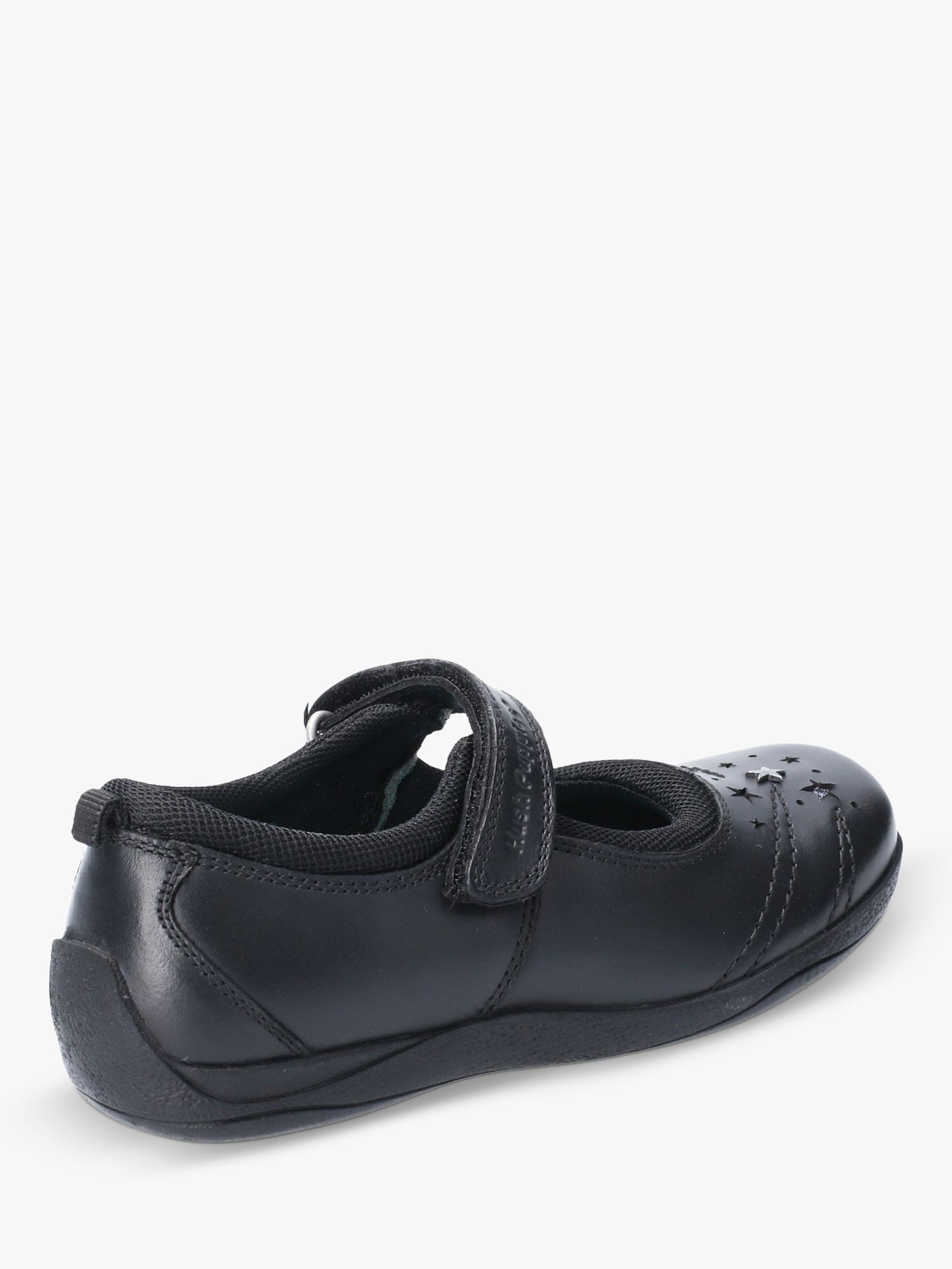 Hush Puppies Kids' Amber Senior Leather School Shoes, Black, 3