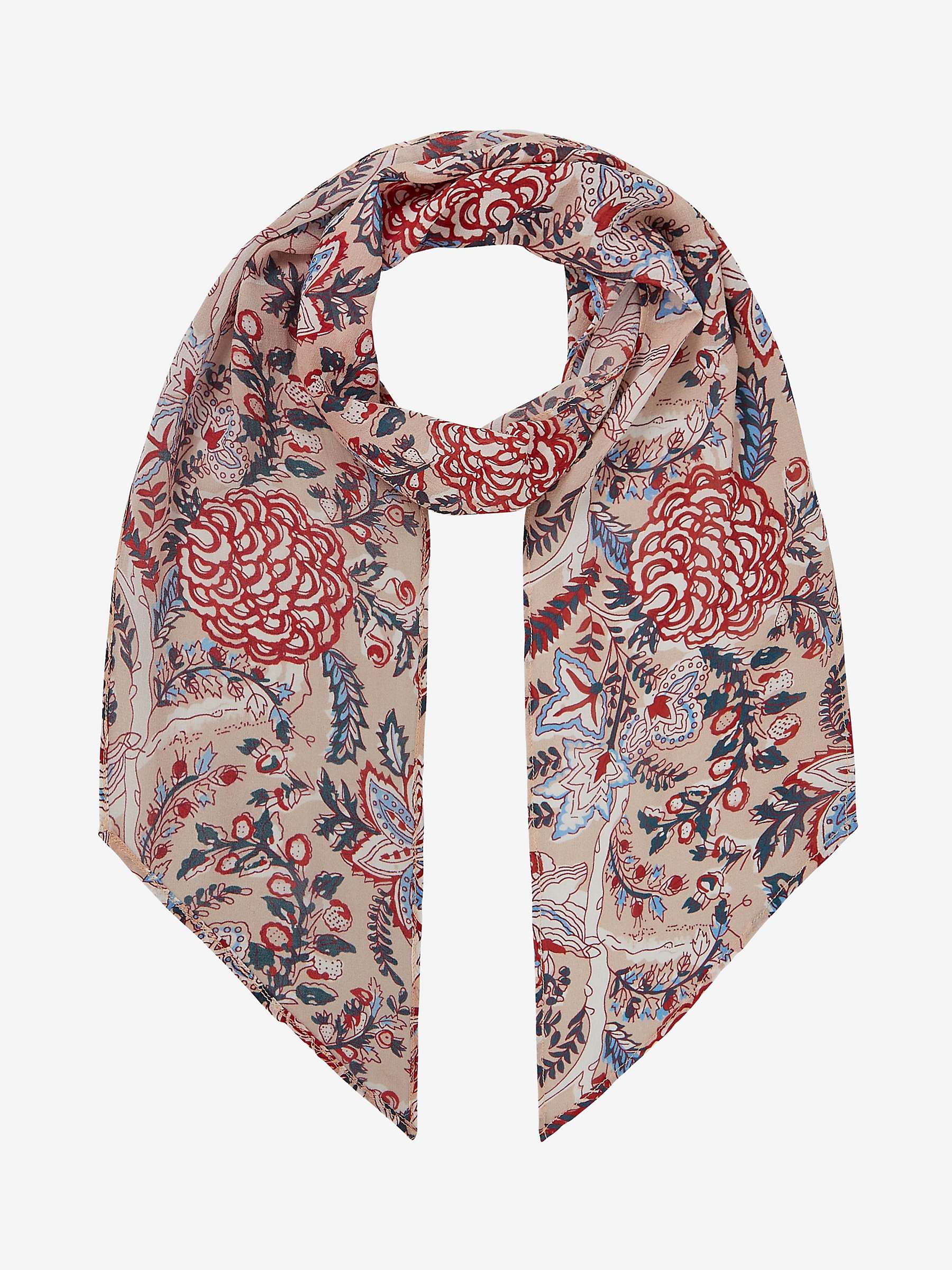 Buy Brora Floral Print Silk Neck Tie, Oyster/Multi Online at johnlewis.com