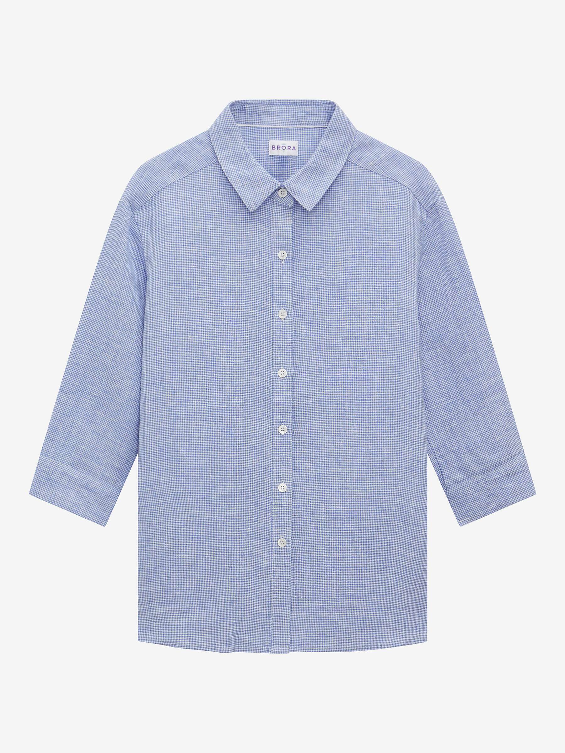Buy Brora Mini Houndstooth Weave Linen Shirt Online at johnlewis.com