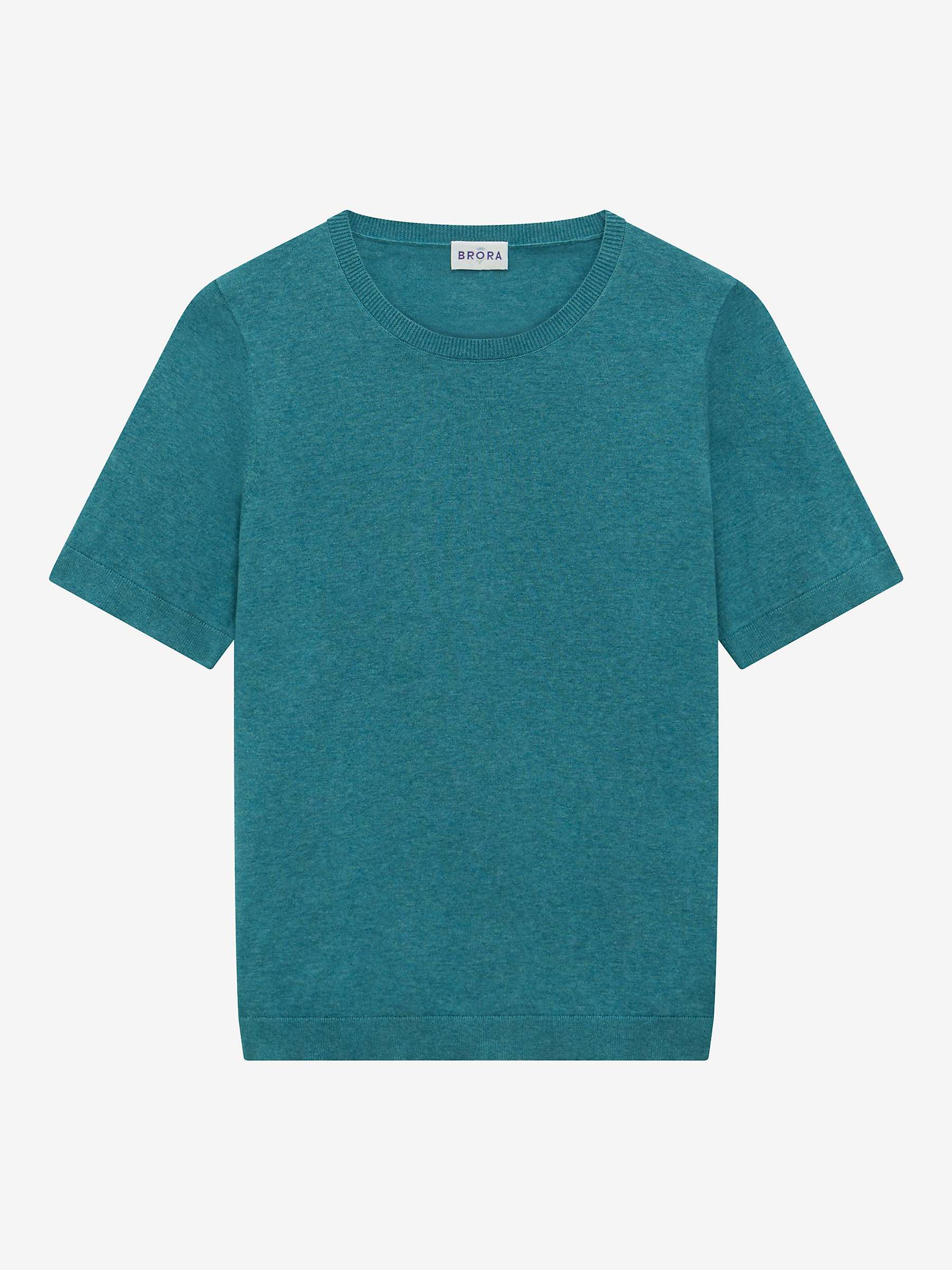 Buy Brora Cotton Knitted Short Sleeve Top Online at johnlewis.com