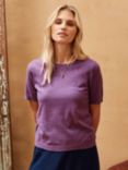 Brora Cotton Knitted Short Sleeve Top