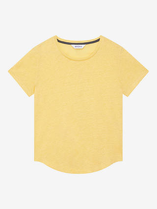 Brora Linen T-Shirt, Primrose