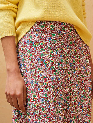 Brora Liberty Floral Print Jersey Midi Skirt, Henna Garden