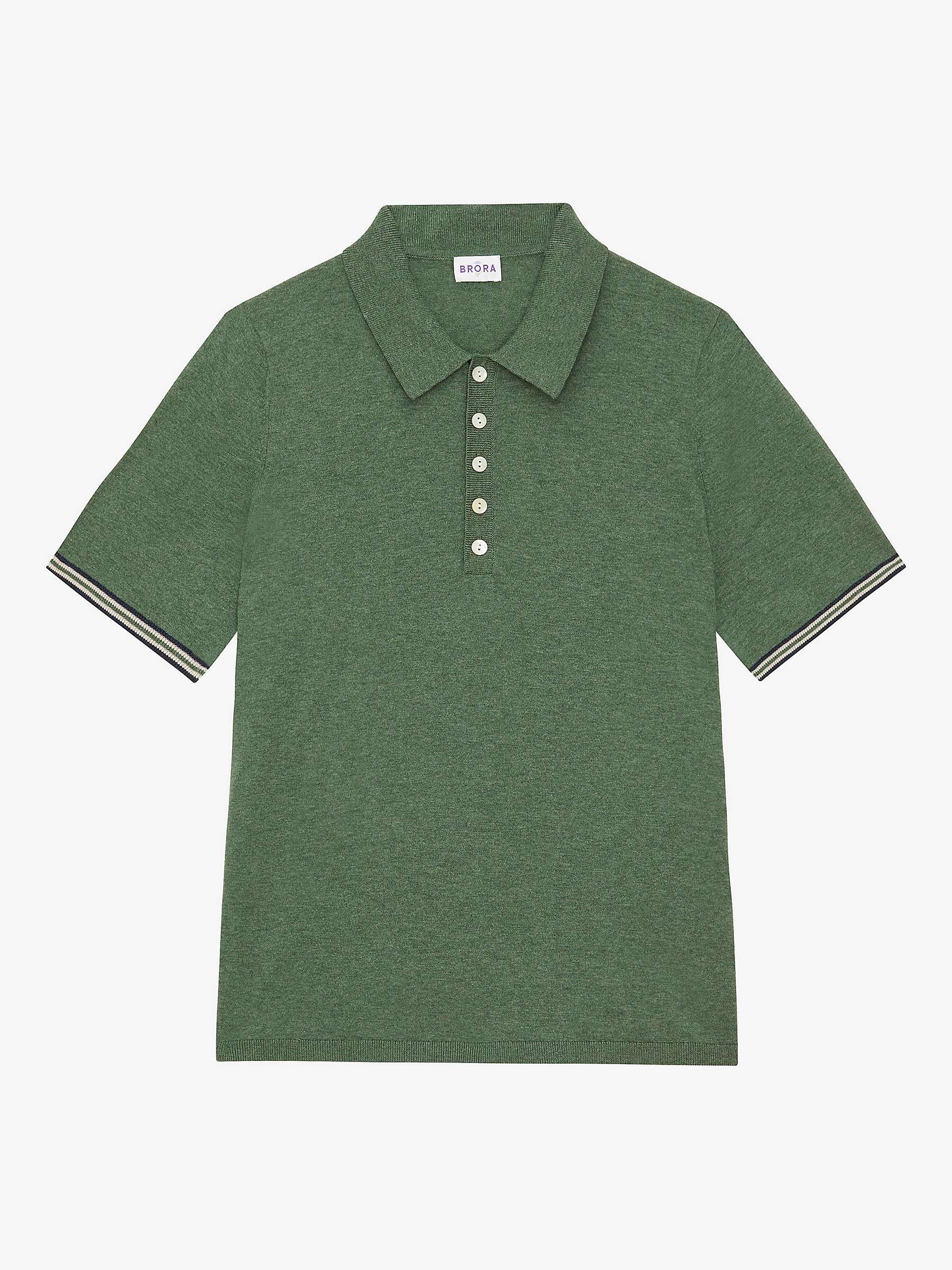 Buy Brora Contrast Trim Cotton Polo Shirt Online at johnlewis.com