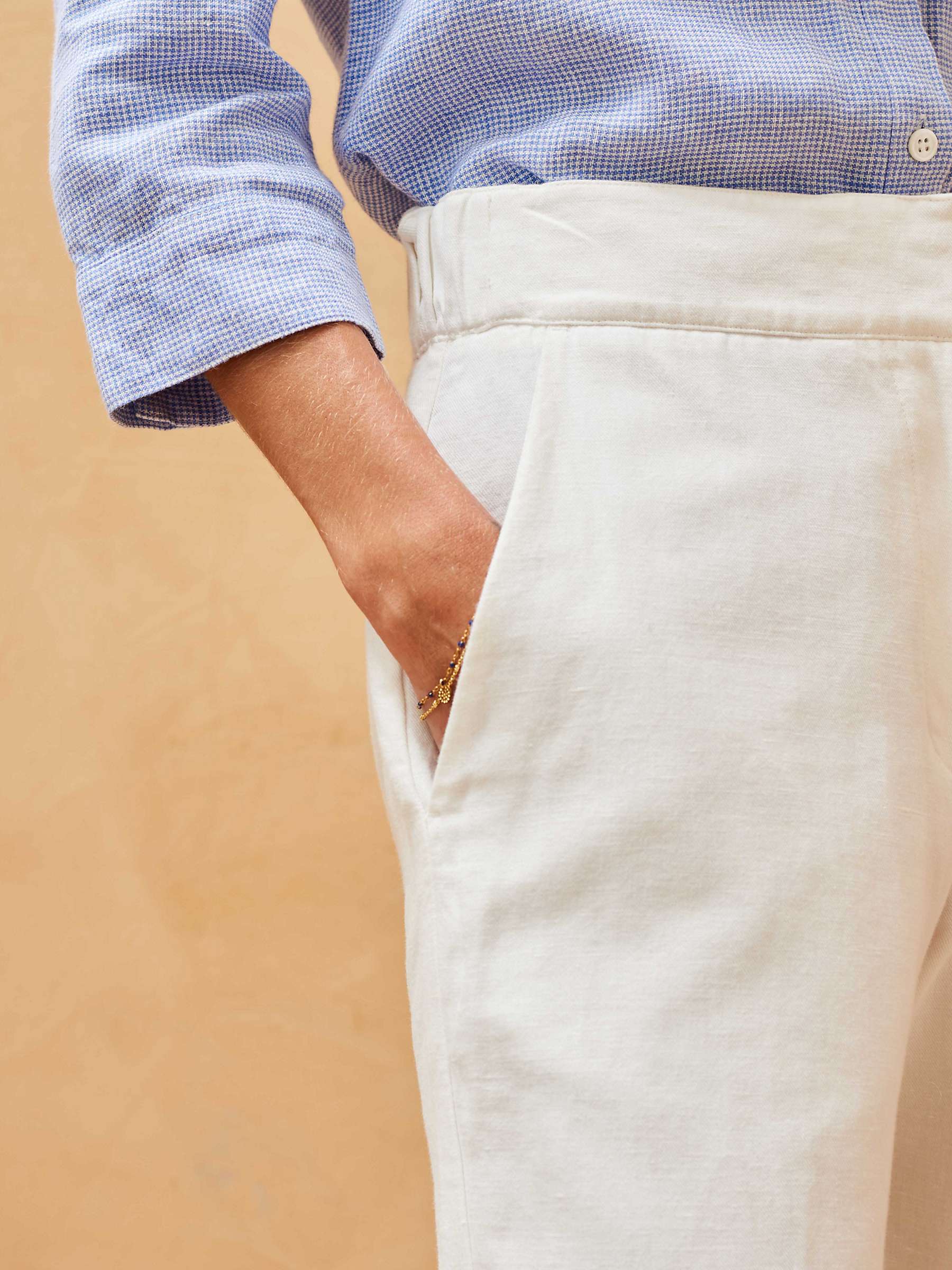 Buy Brora Cotton Linen Blend Tapered Trousers Online at johnlewis.com