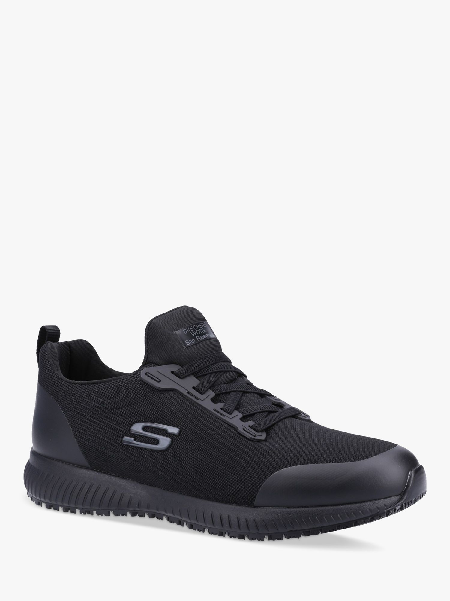 Skechers Squad SR Myton Occupational Shoes, Black at John Lewis & Partners