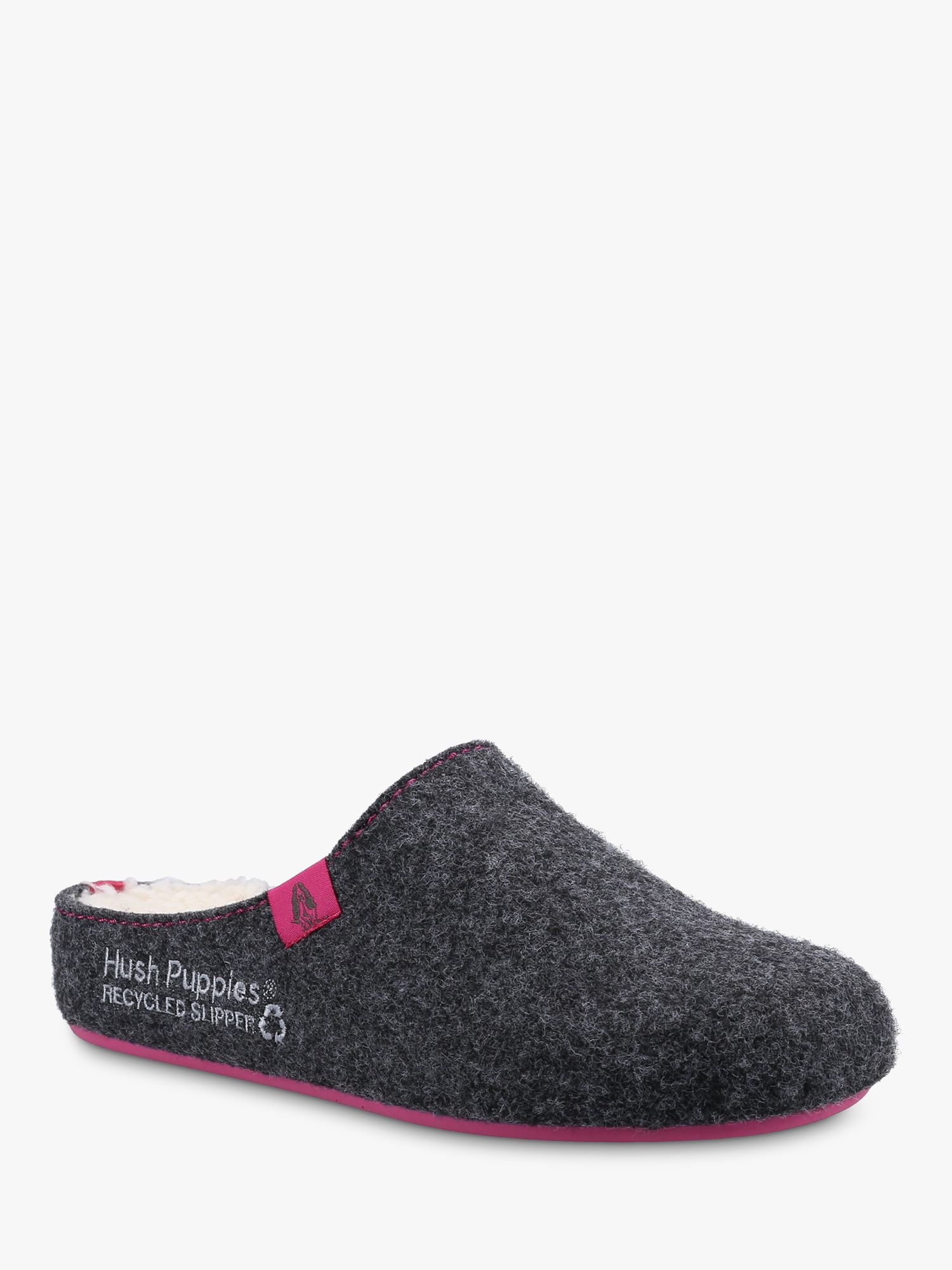 Buy Hush Puppies The Good Mule Slippers, Charcoal Online at johnlewis.com