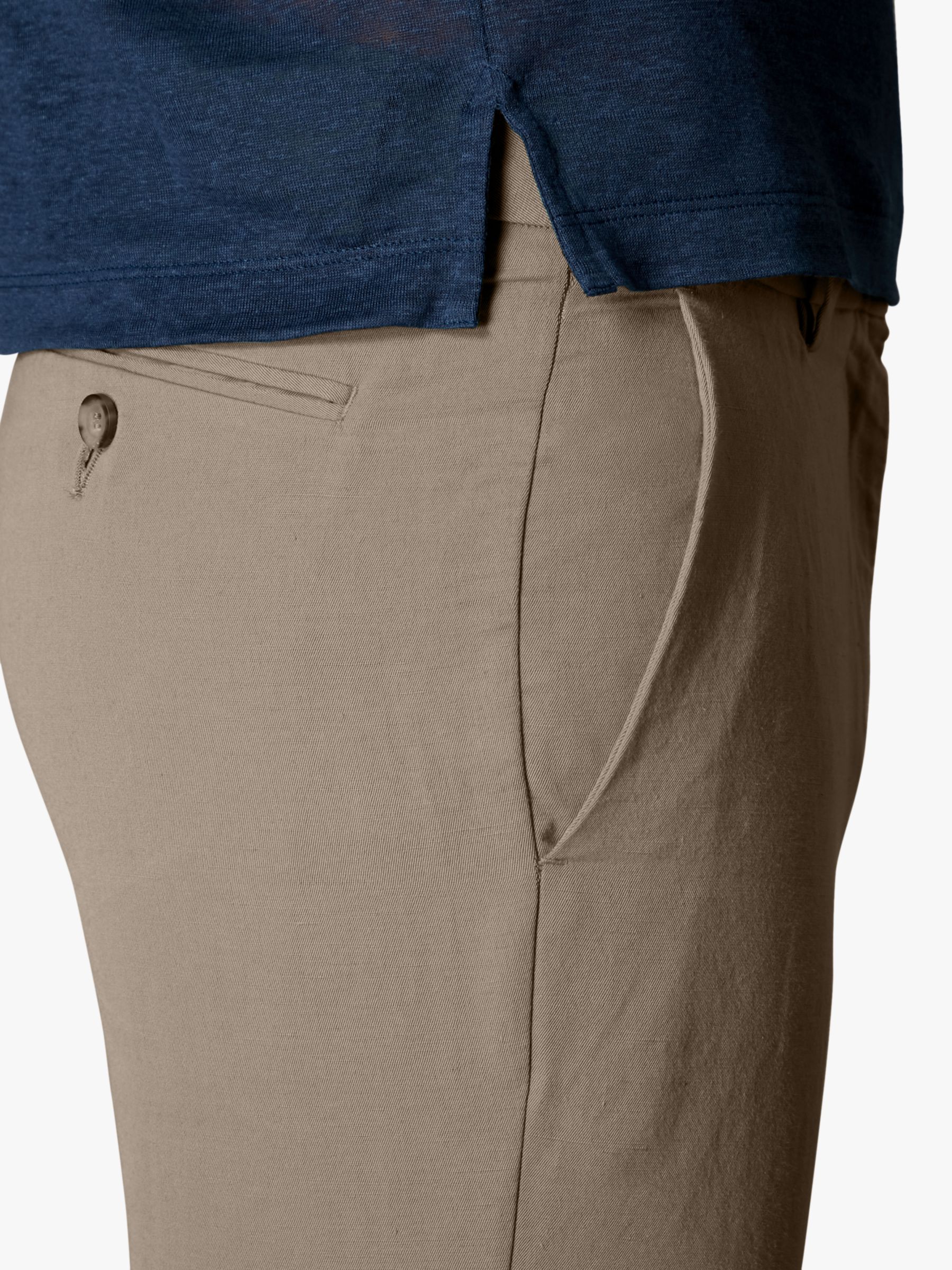 SPOKE Linen Sharps Slim Thigh Trousers, Hopsack, W30/L28
