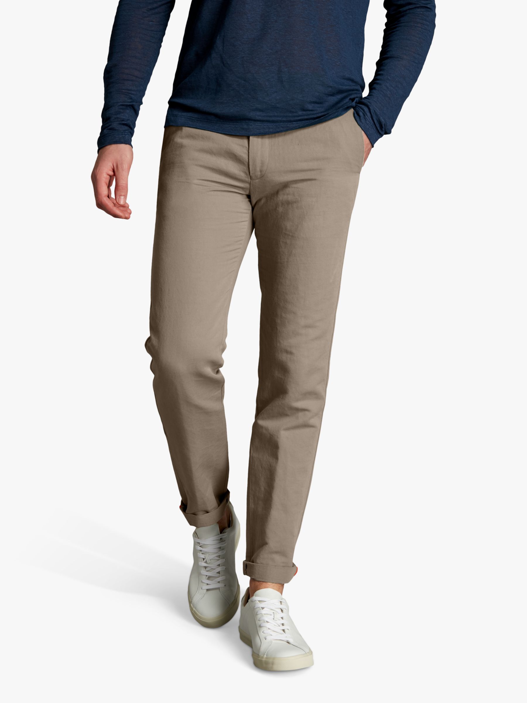 SPOKE Linen Sharps Broad Thigh Trousers, Hopsack, W30/L28