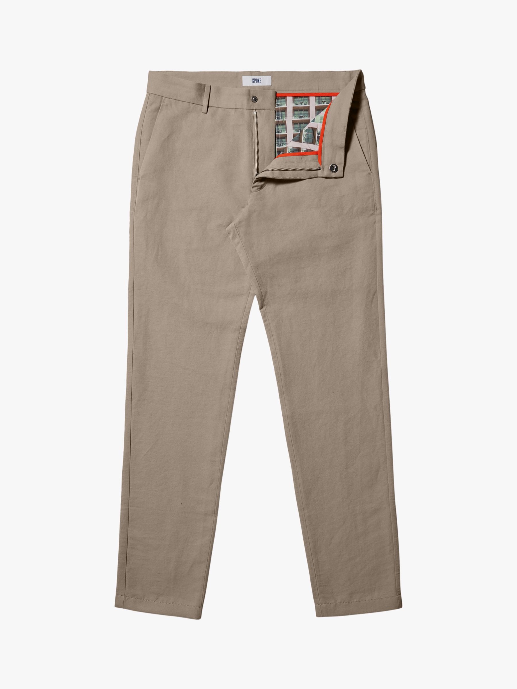 SPOKE Linen Sharps Broad Thigh Trousers, Hopsack, W30/L28