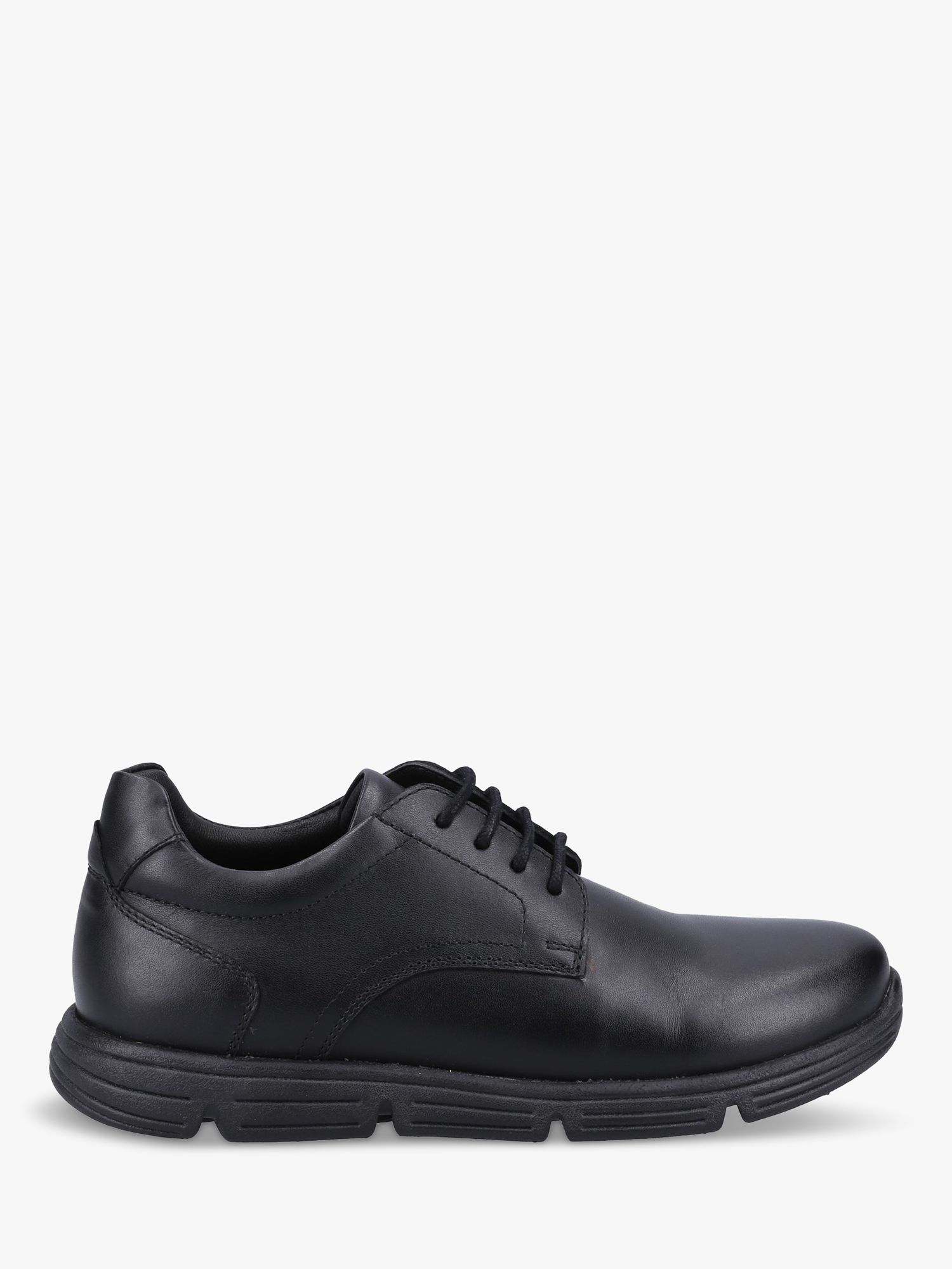 Hush Puppies Kids' Adrian Leather Lace-Up Shoes, Black at John Lewis ...