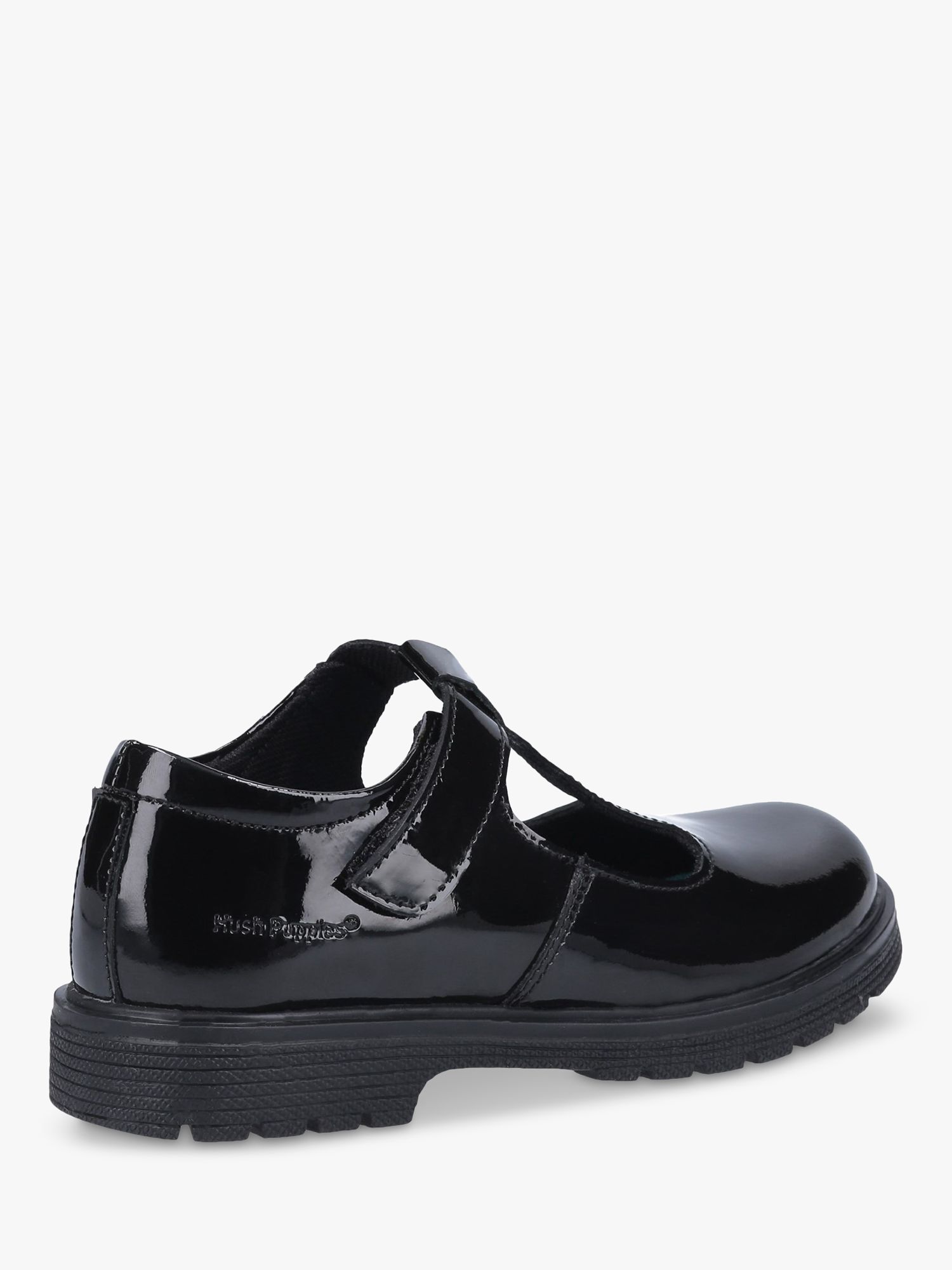 Buy Hush Puppies Kids Gracie Senior Leather T-Bar Mary Jane Shoes, Patent Black Online at johnlewis.com