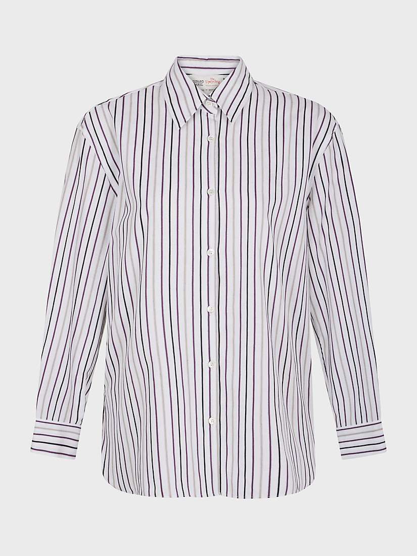 Buy Gerard Darel Attila Cotton Long Sleeve Shirt, Purple Online at johnlewis.com