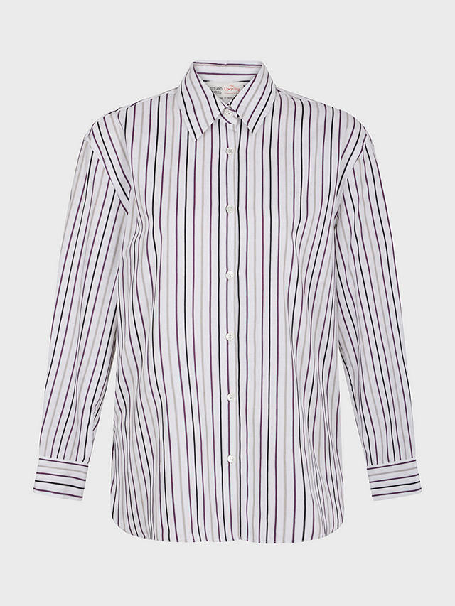 Gerard Darel Attila Cotton Long Sleeve Shirt, Purple