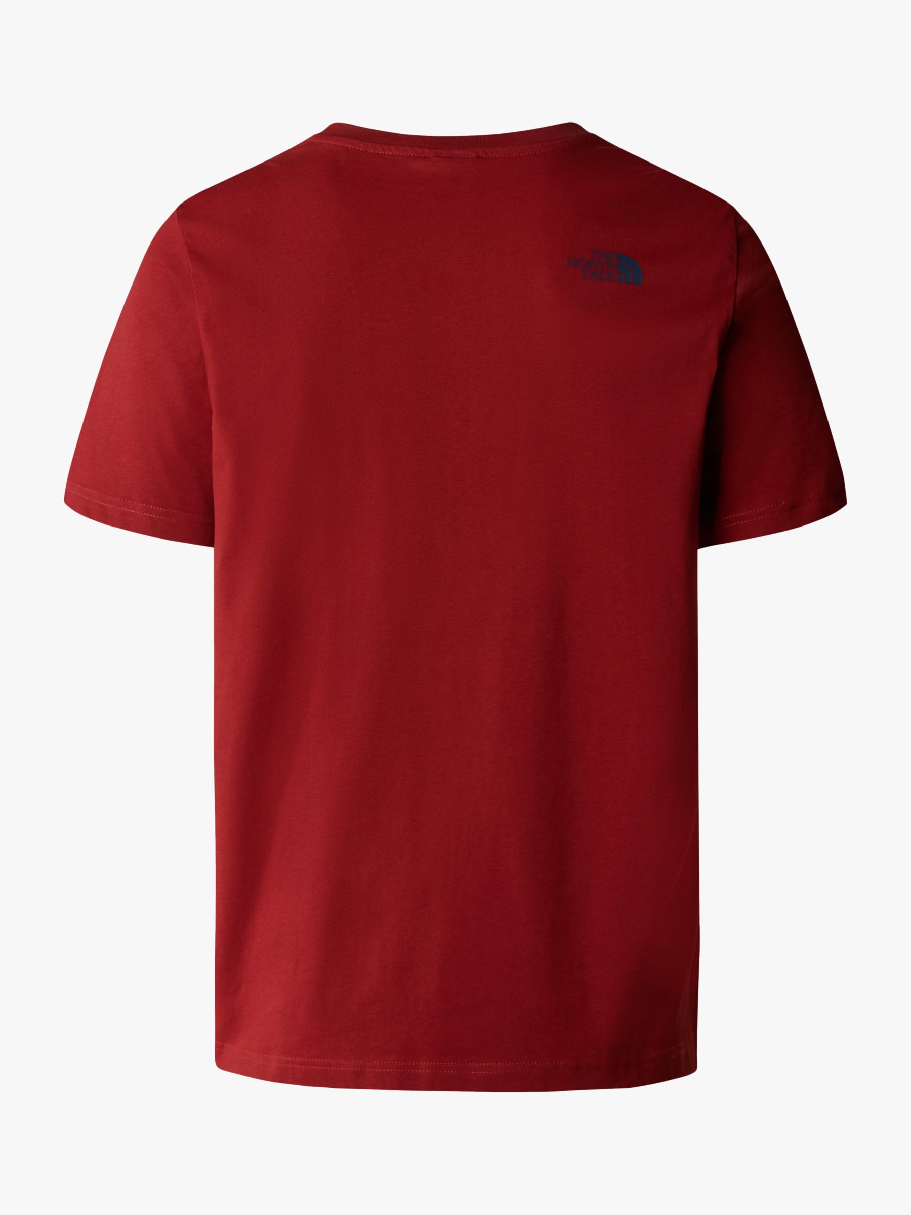 Buy The North Face Short Sleeve Rust T-Shirt, Red Online at johnlewis.com