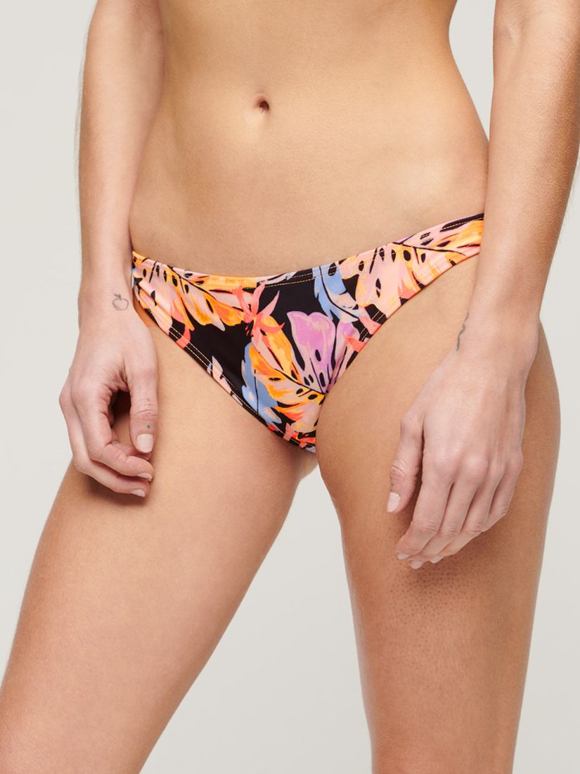 Superdry Printed Classic Bikini Briefs, Orange Tropic, 12