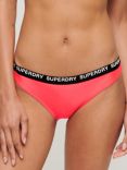 Superdry Elastic Cheeky Bikini Briefs, Hyper Fire Pink