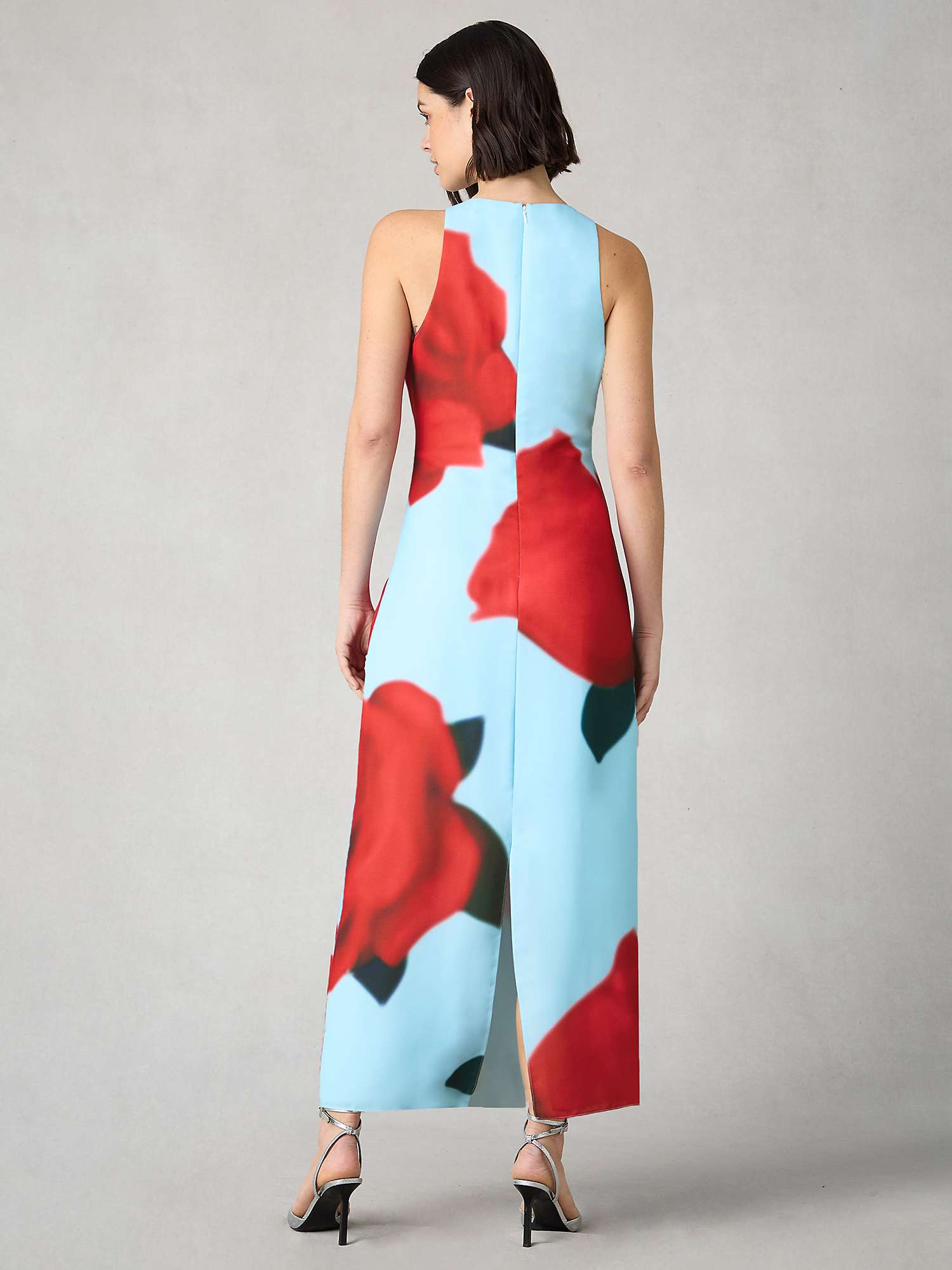 Buy Ro&Zo Petite Camilla Rose Print Maxi Dress, Blue/Red Online at johnlewis.com