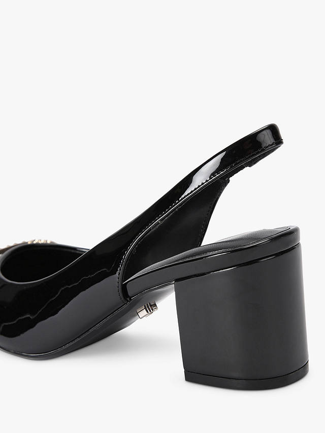 Carvela Poise 2 Patent Slingback Court Shoes, Black