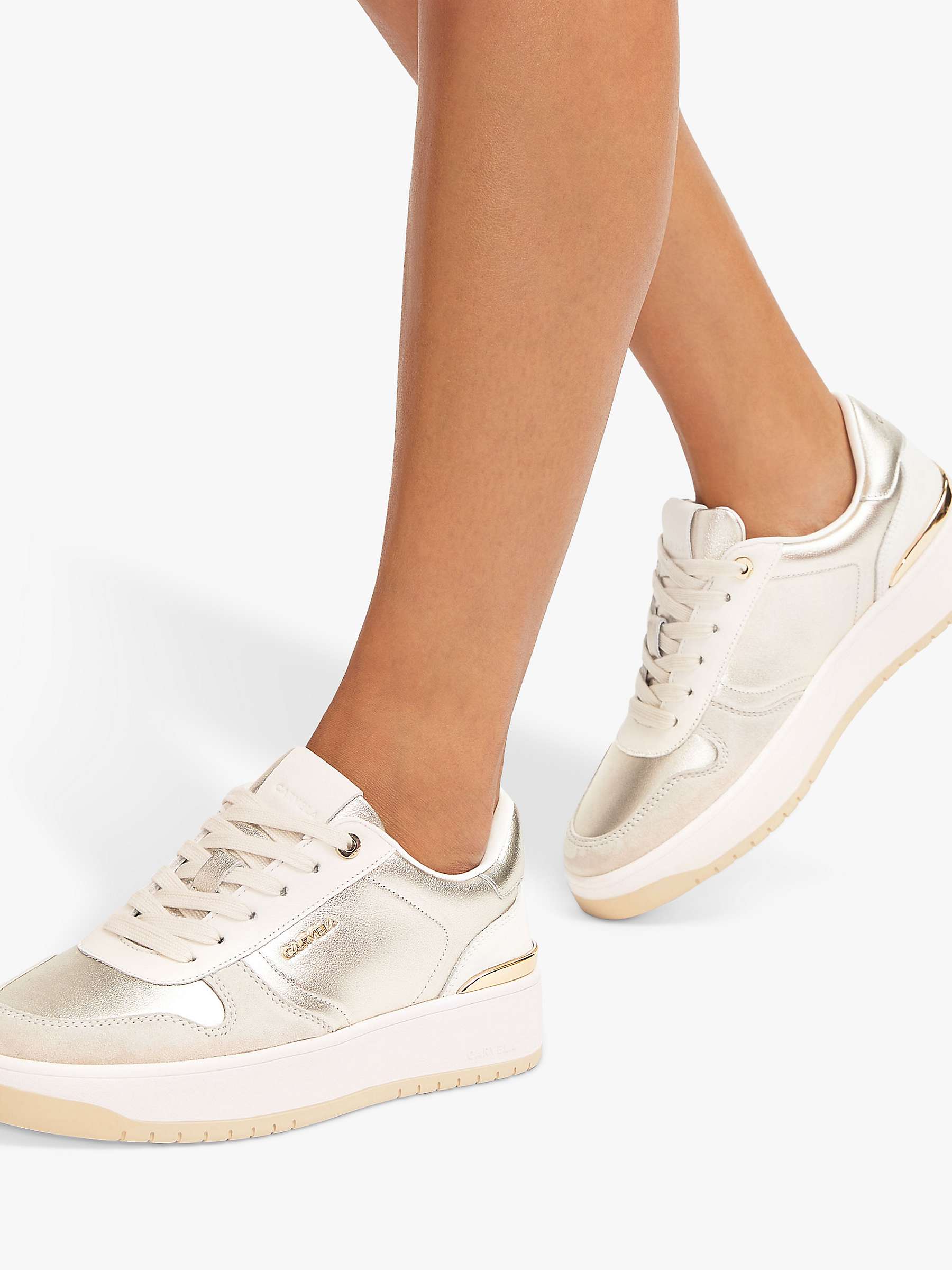 Buy Carvela Charm Leather Trainers Online at johnlewis.com