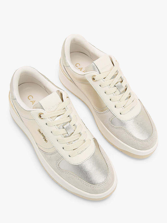Carvela Charm Leather Trainers, Gold
