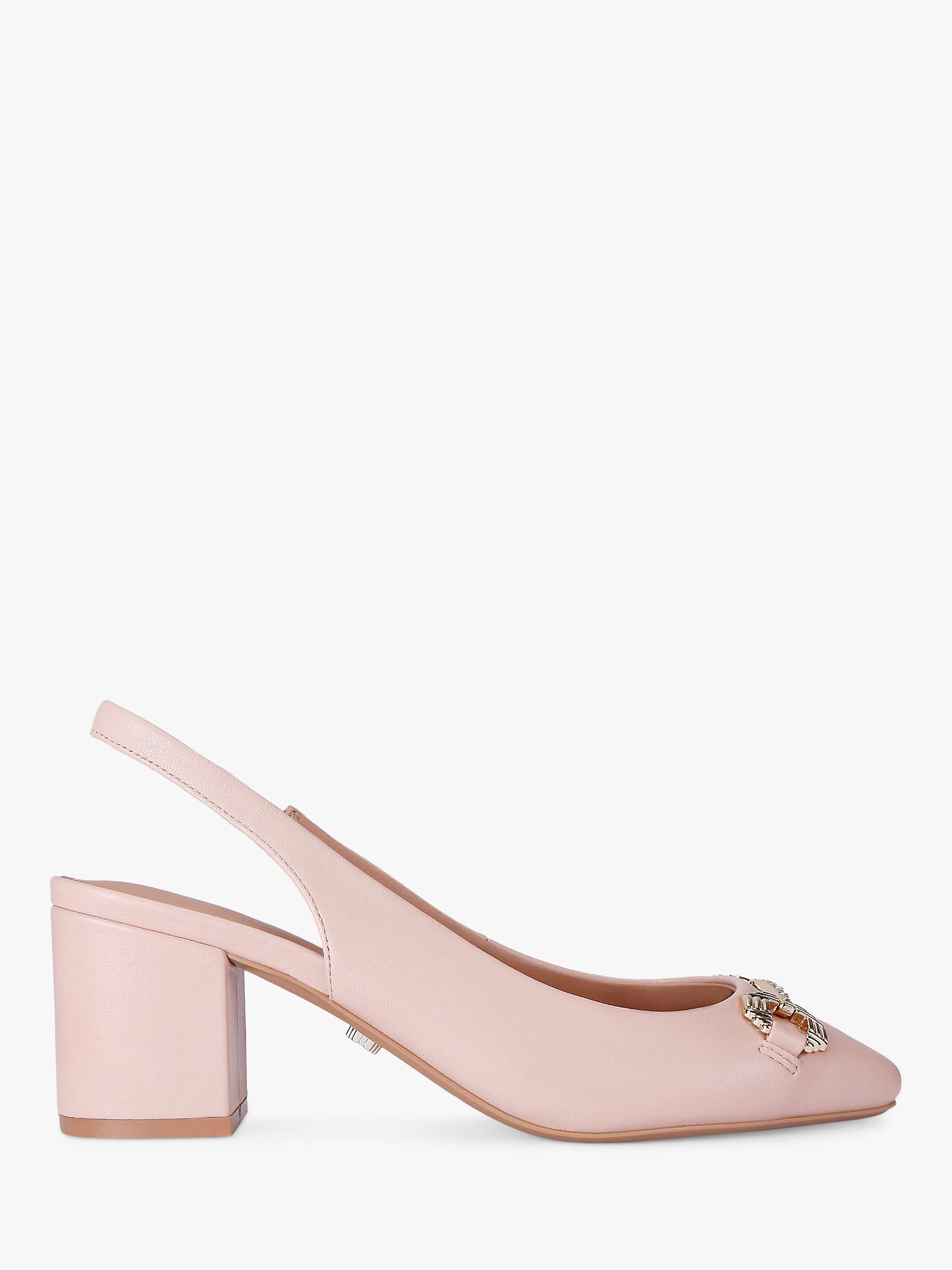 Buy Carvela Poise Leather Slingback Court Shoes, Pink Online at johnlewis.com