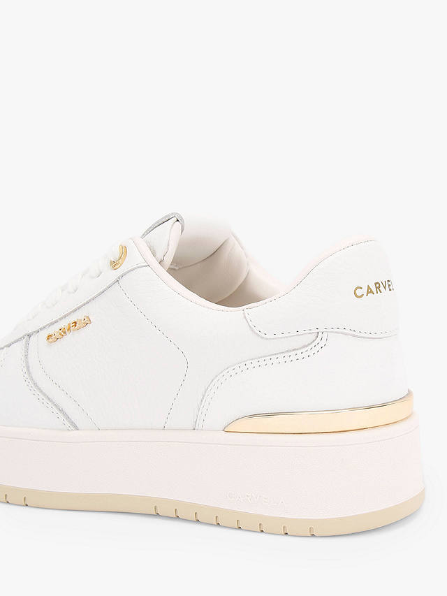Carvela Charm Leather Trainers, White