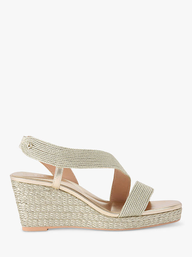 Carvela Gala Wedge Heel Espadrilles, Gold