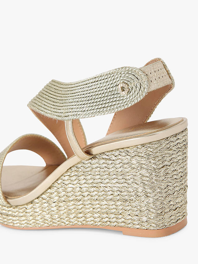 Carvela Gala Wedge Heel Espadrilles, Gold