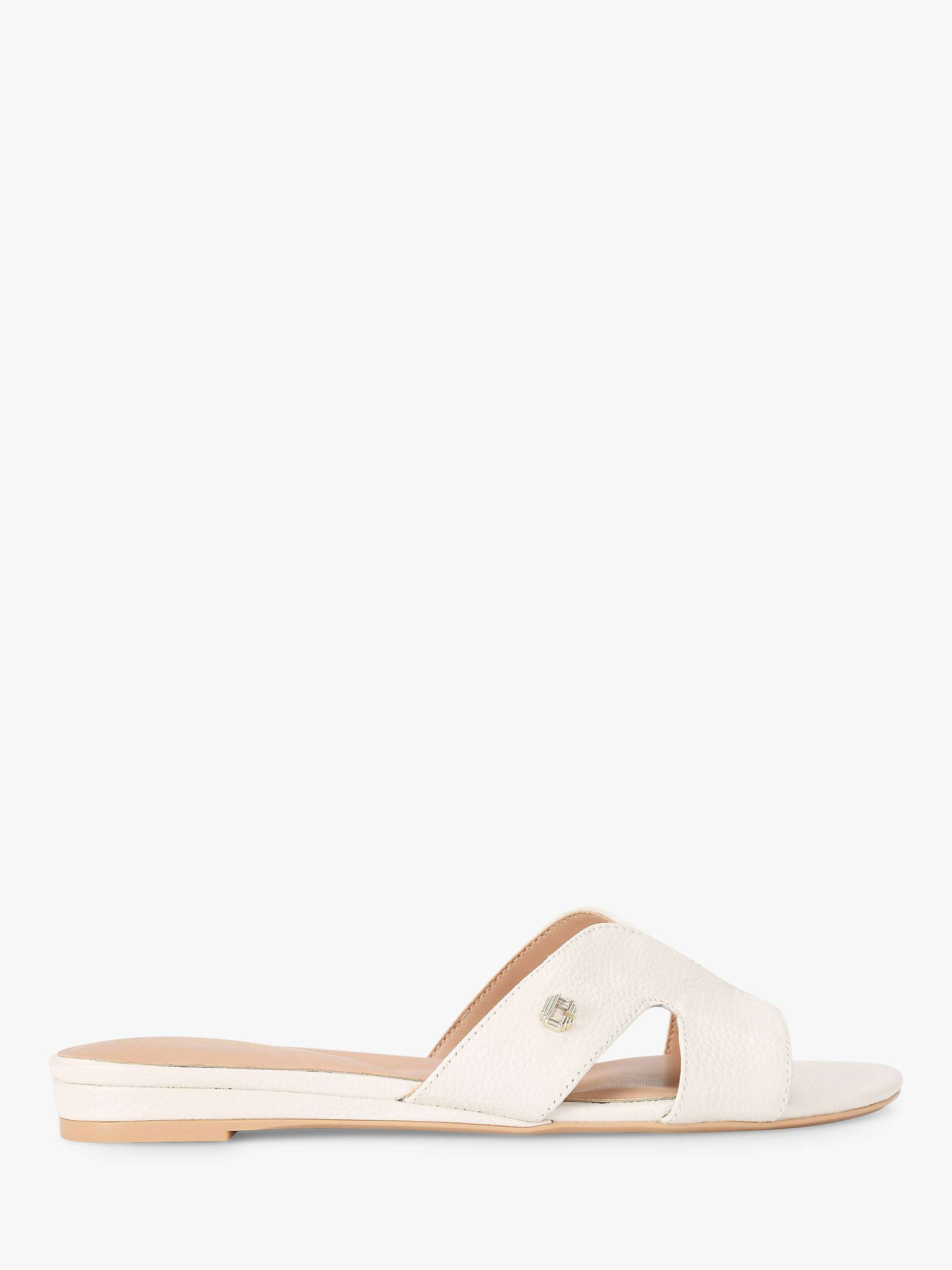 Buy Carvela Seville Leather Sliders, Natural Putty Online at johnlewis.com