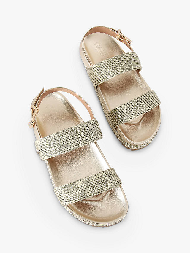 Carvela Gala Strap Flatform Sandals, Gold