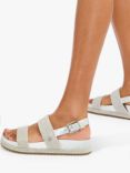 Carvela Gala Strap Flatform Sandals, Silver