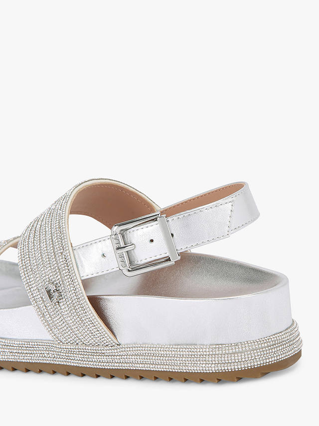 Carvela Gala Strap Flatform Sandals, Silver